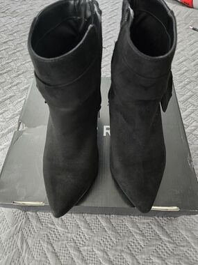 Women's Black Bow Pointed-Toe Ankle Boots Torrid 9.5w
